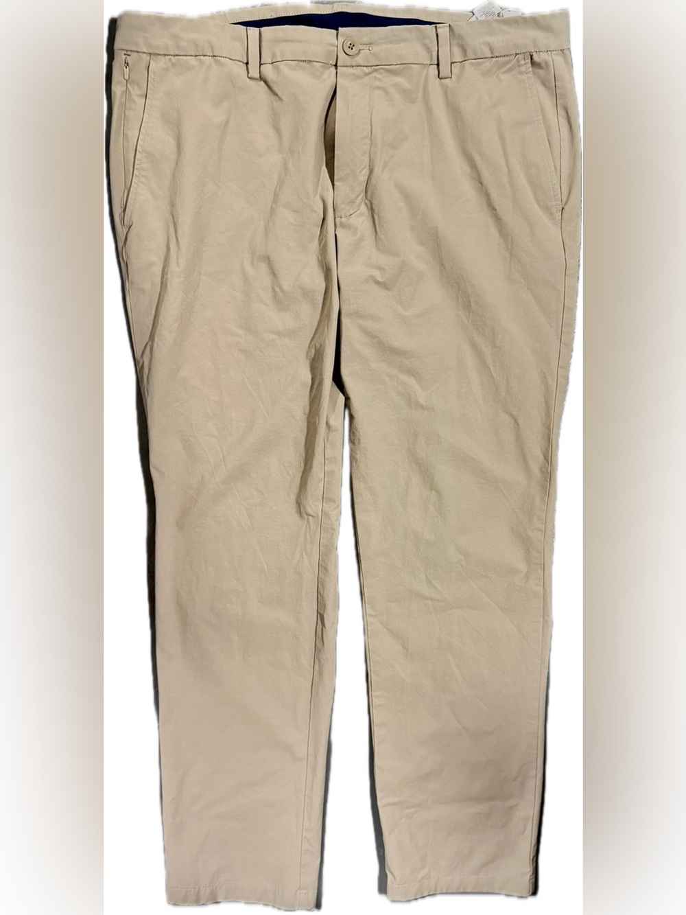 Vineyard Vines OTG On The Go Pant Mens 38x32 Khaki Stretch Zip Pocket